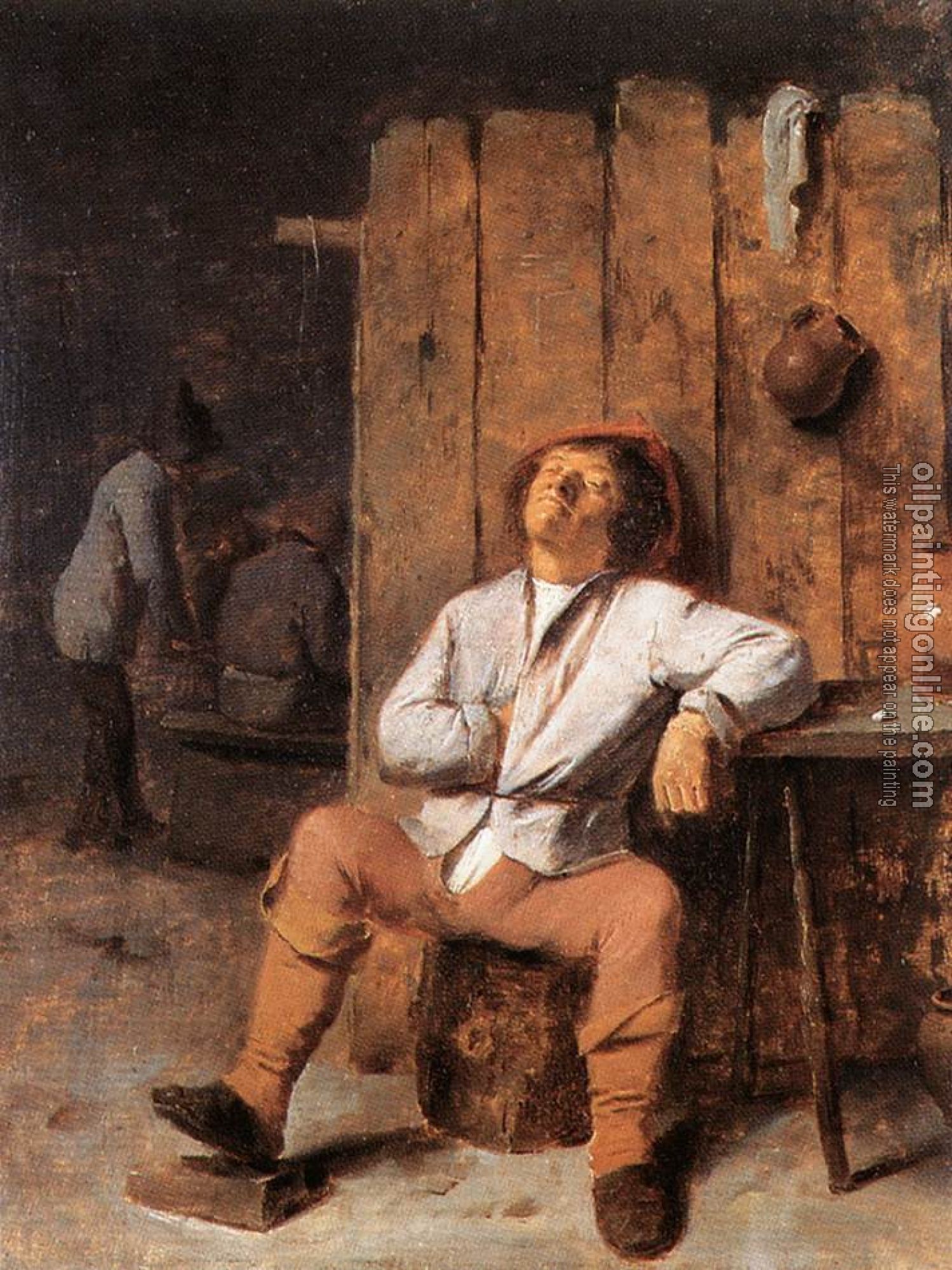 Adriaen Brouwer - A Boor Asleep